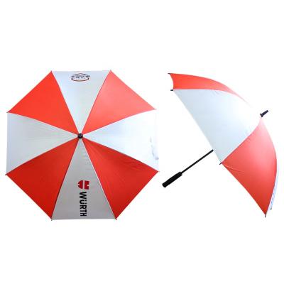 China Promotional High Quality Auto Open Agriculture Custom Logo Printed Upright Windproof Golf Umbrella Manufacturers for sale