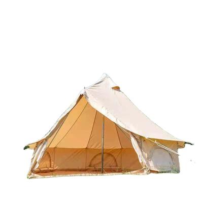 China Luxury Camouflage/Field Game Mounthood Factory Wholesale 4m Canvas 5m Cotton Glamping Bell Tent For Outdoor for sale