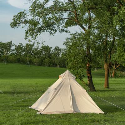 China Straight Tying Type 100% Cotton Canvas Pyramid Tent Hot Sale Luxury Canvas Mounthood Party Tent for sale