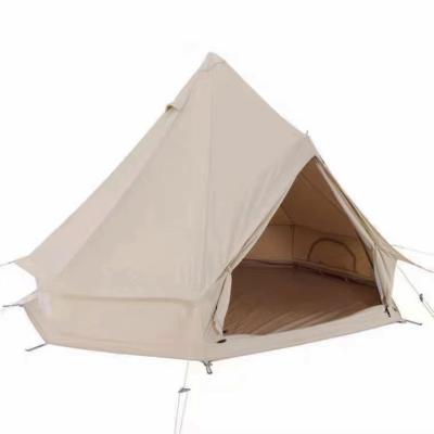 China Camouflage/Field 5m Game Mounthood Glamping Bell Tent Cotton Canvas Bell Tent Luxury Teepee Tent Camping for sale