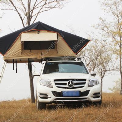 China Camouflage/Field Play Mouthood 4x4 3-4 Person Motorhome Aluminum Outdoor Soft Roof Top Tent for sale