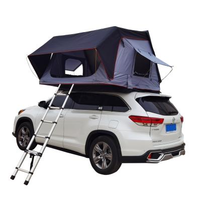 China Diagonal Tether Type Mounthood Boat Ready With Soft Shell One Bedroom Camping Offroad Sun Shelter Canvas Car Roof Tent for sale