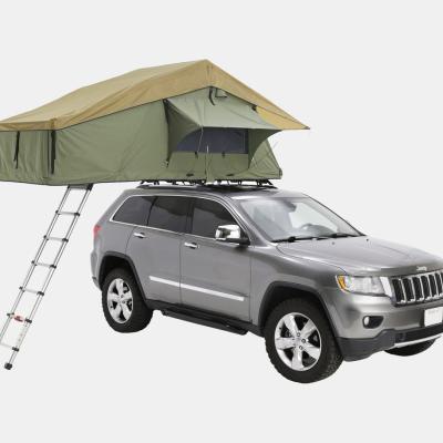 China Diagonal Tying Type Wing Fox Wing Awning Soft Shell 4*4 Car Roof Top Mount Hood Car Tent Garage Folding Bat Bat Tent for sale