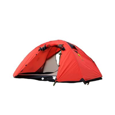 China High quality outdoor portable rainproof camping double pole aluminum tent diagonal tie type for sale