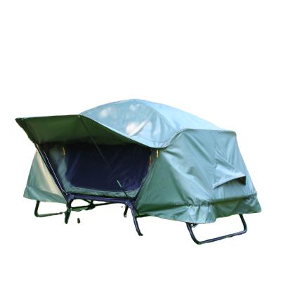 China Camouflage / Field Game Folding Picnic Camping One Bedroom 1 Person Off Ground Tent for sale