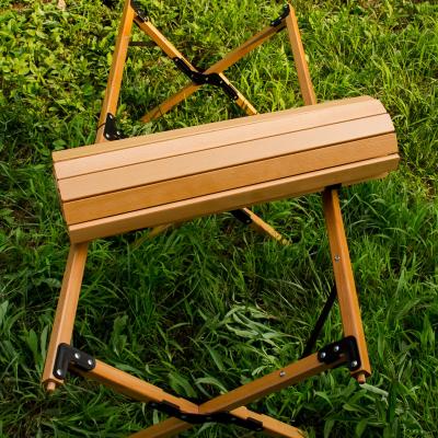 China 2021 New Solid Wood BBQ Camping Folding TableAnd Wooden Roll Up Table Camping Camping Folding Table for sale