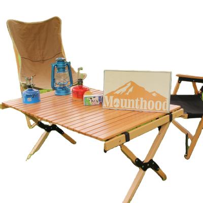 China Foldable Customize Solid Wood Omelet Furniture 2-Man Barbecue Table For Outdoor for sale