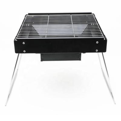 China Mounthood Outdoor Lightweight Easily Assembled And Easy To Build Camping BBQ Grills Folding Grill Kit Mini Metal Mesh Box Charcoal BBQ Grill for sale