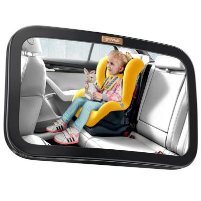 China 360-Degree Rotation New Baby Car Mirror 360 Rotating Clear Wide View Safety Car Seat Mirror Shatterproof Mirror for sale