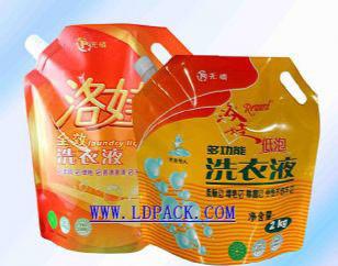 China Aangepaste Vloeibare Zak die Detergent Zak met Spuiten verpakken Te koop