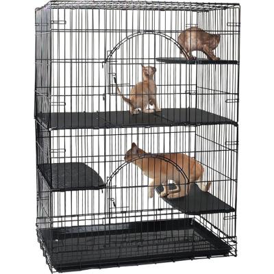 China Cheap Breathable 2 Layer Portable Pet Cat Cage Cages Cat Carrier Carriers Houses Cat Supplier for sale