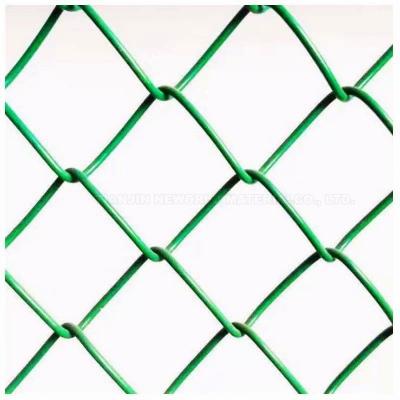 China Durable Safe Hot Dipped Tall 12ft Fabric Galvanized Steel Black Chain Link Fence for sale