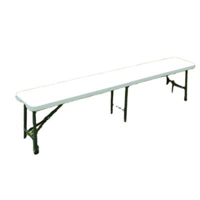 China Simplified No-Shake Folding Panel Bracket White Metal Frame Storage Dinner Table 183cm Plastic Bench for sale