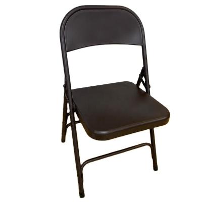 China Wholesale Black High Quality Outdoor Iron Single Folding Small Size Lightweight Folding Chair for sale