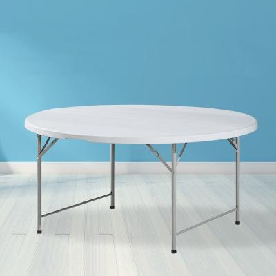 China Eco-freindly plastic round folding table for party events weddings round table that fold for sale