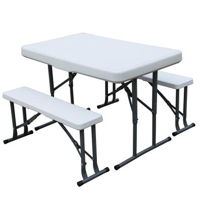 China Easy Carry Folding Picnic Table Set Portable Plastic For Outdoor Use 3 In One Outdoor Folding Table for sale