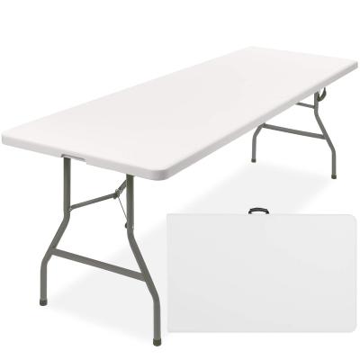 China White Easy Carry Durable For Outdoor Use Kitchen Modern Cheap Plastic Folding Table 8ft for sale