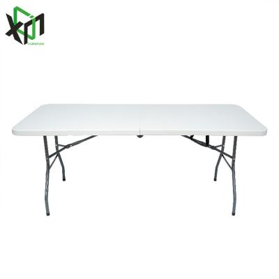 China Plastic Tables Easy Carrying Plegable Outdoor Mesa Garden Furniture And Camping Table 6ft Foldable Table for sale