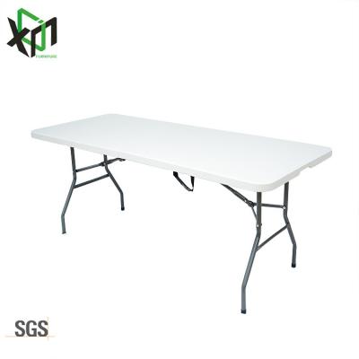 China Easy Carrying High Quality And Cheap Customized Plastic Outdoor Adjustable Height 6 Leg Portable Folding Coffee Table Learning Table for sale