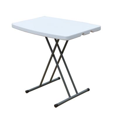 China White Outdoor Adjustable Small Size Simple Portable Plastic Folding Table for sale