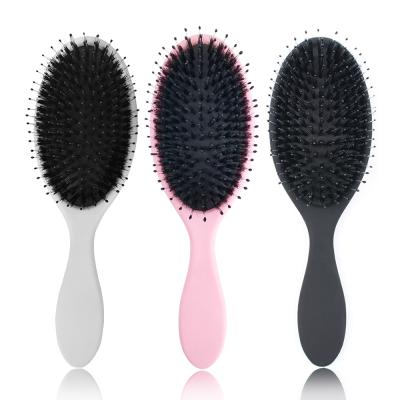 China Top Selling Customized Black Plastic Boar Bristle Hair Brush Paddle Hair Brush Waterproof Plastic Wholesale for sale