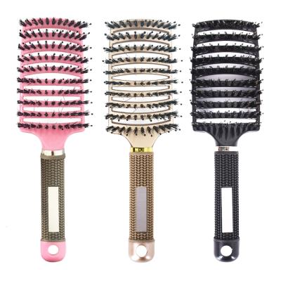 China Custom Wholesale Waterproof Plastic Comb Hair Detangling Brush Premium Private Label Hair Extension Brush for sale