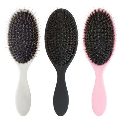 China Fashionable Anti-Static Boar Bristle Brush Hair Care Massage Scalp Nylon Hairbrush for sale