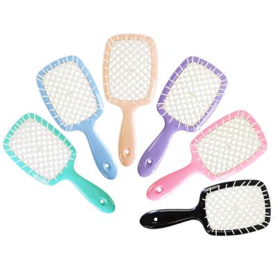 China Customized High Quality Logo Waterproof ABS Bubble Wet Duct Shower Detangling Hair Brush Plastic Type For Curly Wet Thick Straight Hair for sale