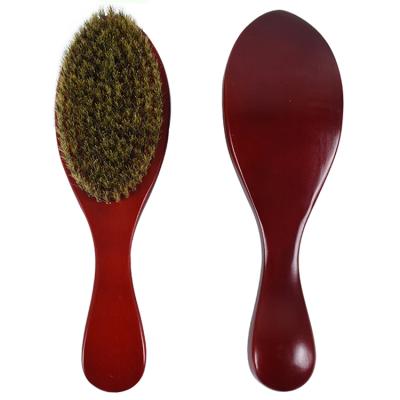 China 100% Bristle 360 ​​Wave Curve Boar Bristle Hair Beard Brush Waterproof PU Wood Paint High Gloss Wood Brush for sale