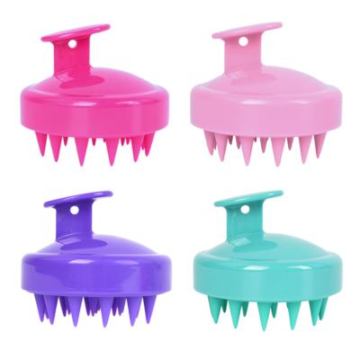 China Wholesale Home Handheld Manual Handheld Massage Scalp Massager China Silicone Scrubber Shower Head Shampoo Hair Brush For Hair Growth Brush for sale