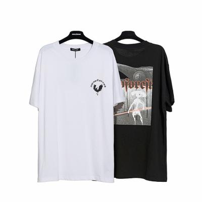 China Hot Selling High Quality Anti-wrinkle Mens Short Sleeve White Shirt Cotton T-shirt for sale