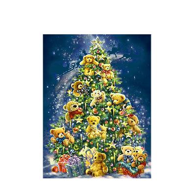 China New Classic/Postmodern DIY Full Round Diamond 5D Diamond Painting Kit Christmas Tree Diamond Painting Bedroom Living Room Embroidered Decoration for sale