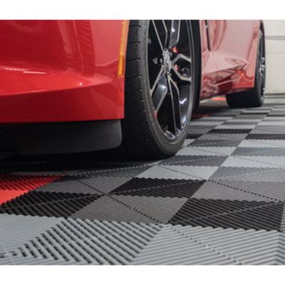 China Cheap Price 100%Pvc Floor Tiles Waterproof Wear Resistant Anti-Slip Interlocking Garage, High Quality 4X4 Interlocking Modular Garage Tiles for sale