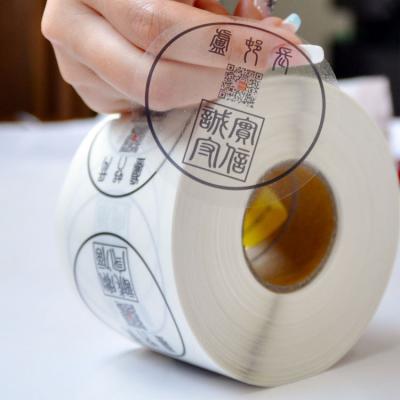 China Waterproof Custom Self Adhesive Circle Clear Biodegradable Labels Roll Up Biodegradable Transparent Sticker - for sale