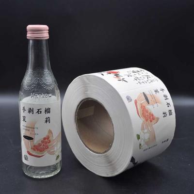 China Oilproof Waterproof Scratchproof Custom Design Vinyl Bottle Box Label Sticker Printing Paper Packaging Sticker Label for sale