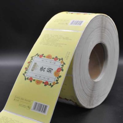 China Round Printed Custom Self Adhesive Waterproof Logo Glossy Paper Sticker Labels for Plastic Cups and Bags for sale