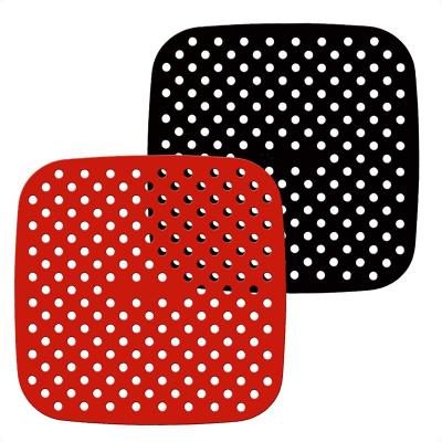 China Hot Sale Disposable Silicone Baking Mat Reusable Silicone Air Fryer Liners Non-Stick Air Fryer Mats for sale