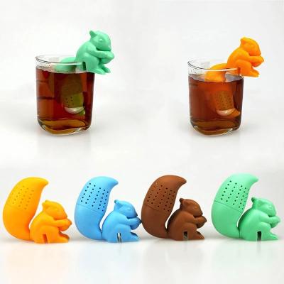 China Interesting Life Partner Cute Silicone Teapot Filter Strainer Silicone Tea Bag for sale