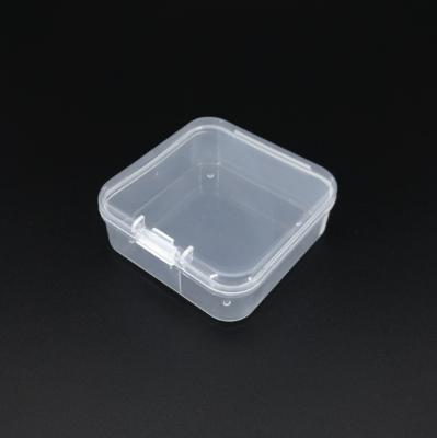 China Recycled Materials Square Flip Top Flat Foldable Plastic Custom Printing Clear Box for sale