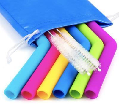 China Amazon Hot Sales Disposable Silicone Drinking Straw Reusable Straw for sale