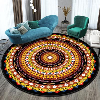 China Jacquard Washable Retro European Style Soft Carpets Super Smooth Round Modern Luxury Flannel Blankets for sale