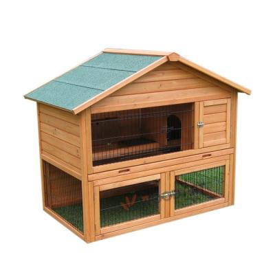 China High quality viable wooden rabbit cages rabbit cage and house red color for sale for sale