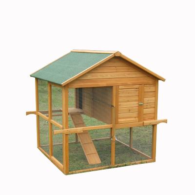 China Sustainable Easy Clean Wooden Chicken Cage Chicken Cages And House With Laying Box And Run for sale