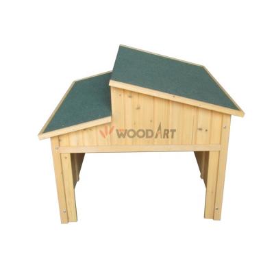 China Wooden Robot Lawn Mower Garage Elegent Roof Design Robot Lawn Motor Garage for sale