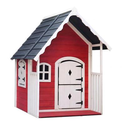 China Chinese Wooden Prefab Houses Children Playhouse Playground House With Veranda for sale