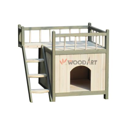 China Sustainable Cheap Indoor And Outdoor Wooden Cat House Pet Show Cage for sale