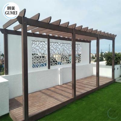 中国 Modern Design Grape Trellis Gazebo Outdoor Pergola Gazabo Opening Roof Waterproof Aluminium Garden Pergola 販売のため