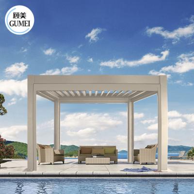 China Waterproof Louvered Roof Pergola Electric Gazebo Garden Aluminium Pergola for sale