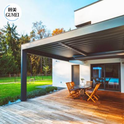 Cina Electric Terrace Cover Louvered Roof Pergola Gazebo Waterproof Louver Roof Bioclimatic Outdoor Aluminium Pergola in vendita