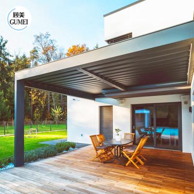 中国 Modern Luxury Motorised Outdoor Aluminium Louvre Pergola Garden Gazebo New Design Waterproof Aluminium Pergola 販売のため